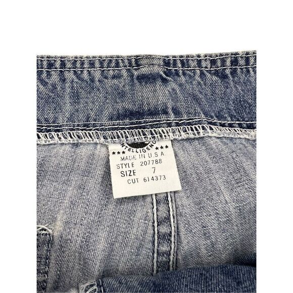 Vintage lei Juniors 7 Lace Up Flare Low Rise Jeans Light Wash Denim Y2K - Picture 6 of 7